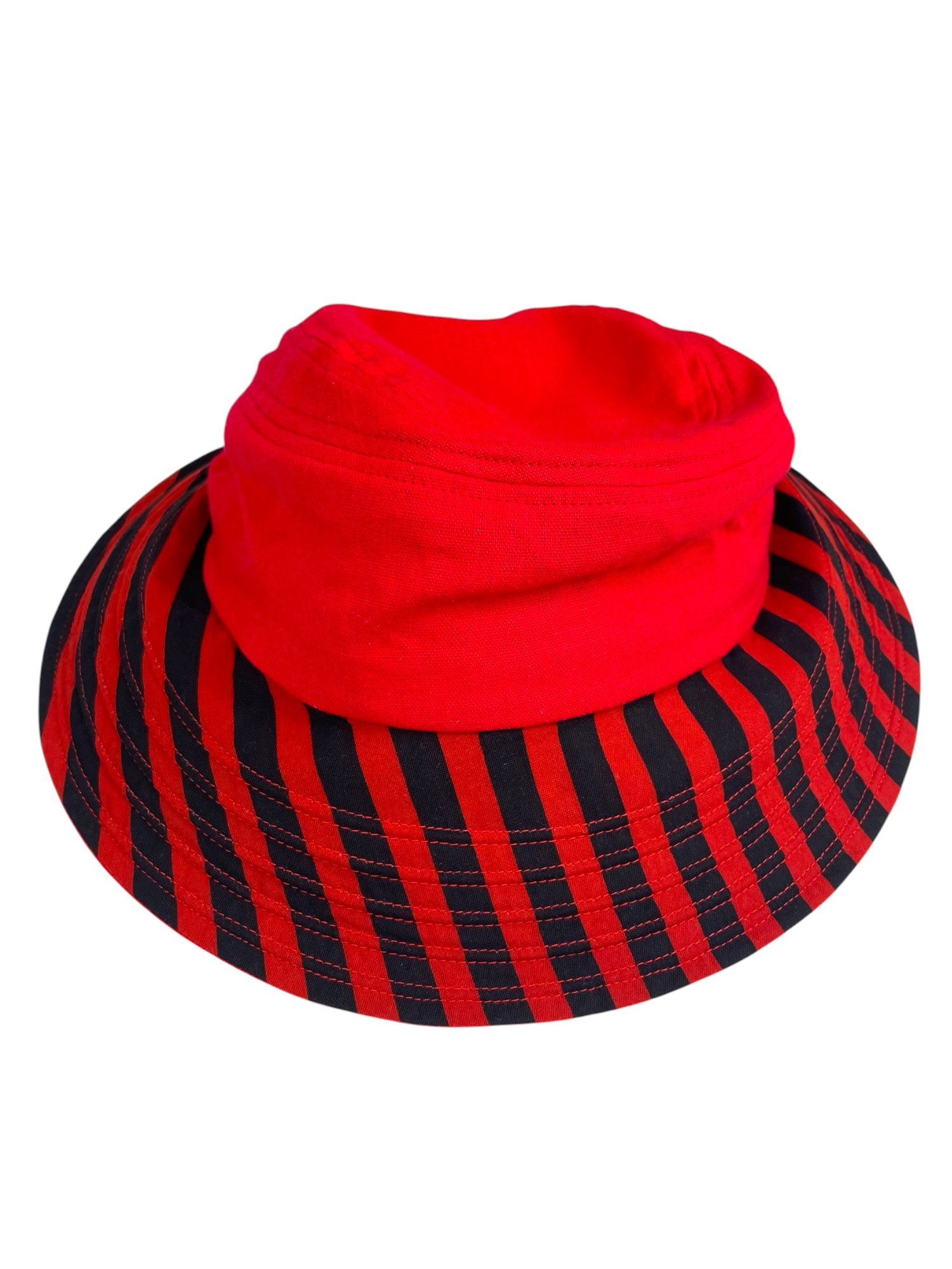 Taschen4life Sonnenhut Damen Sommerhut mit breiter Krempe Streifendesign, größenverstellbar, leichte Baumwollmischung