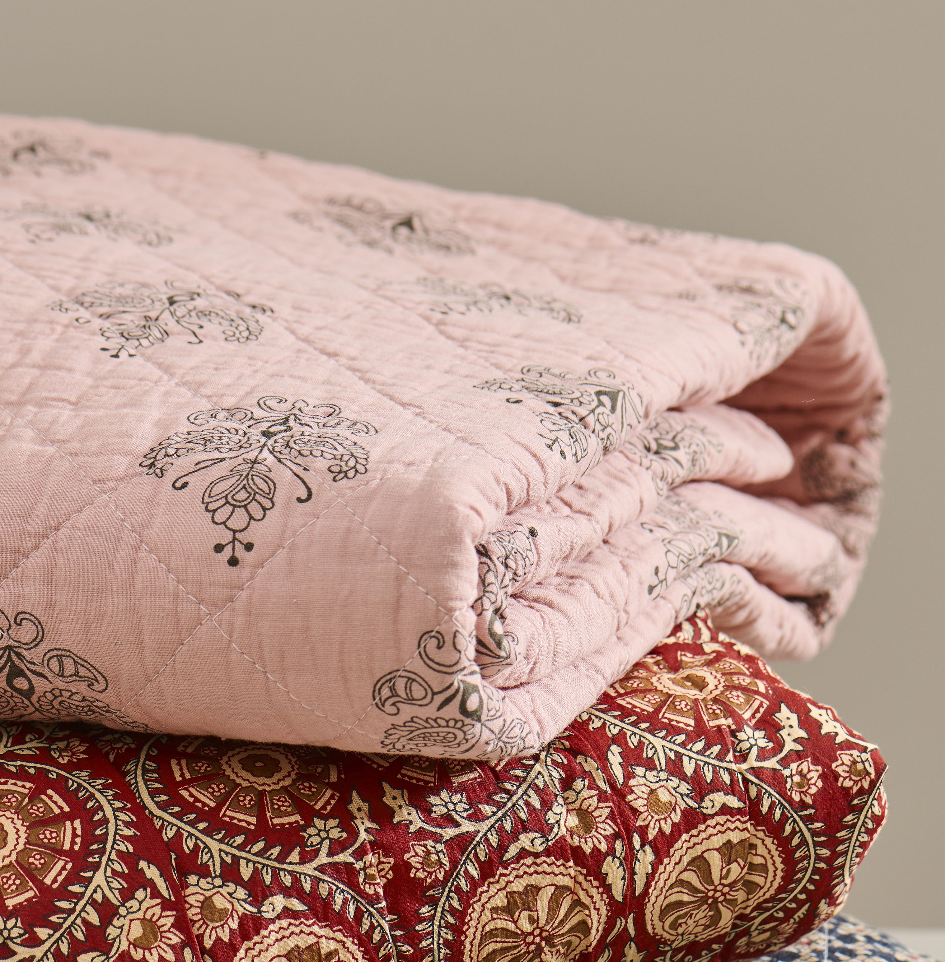 Ib Laursen Tagesdecke Ib Laursen - Decke Quilt Tagesdecke Überwurf 180x130cm Rosa