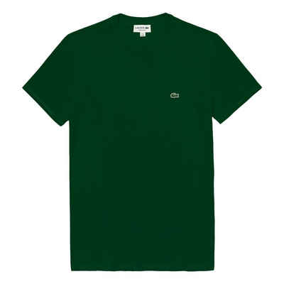 Lacoste T-Shirt Crew-Neck T-Shirt mit aufgesticktem Krokodillogo