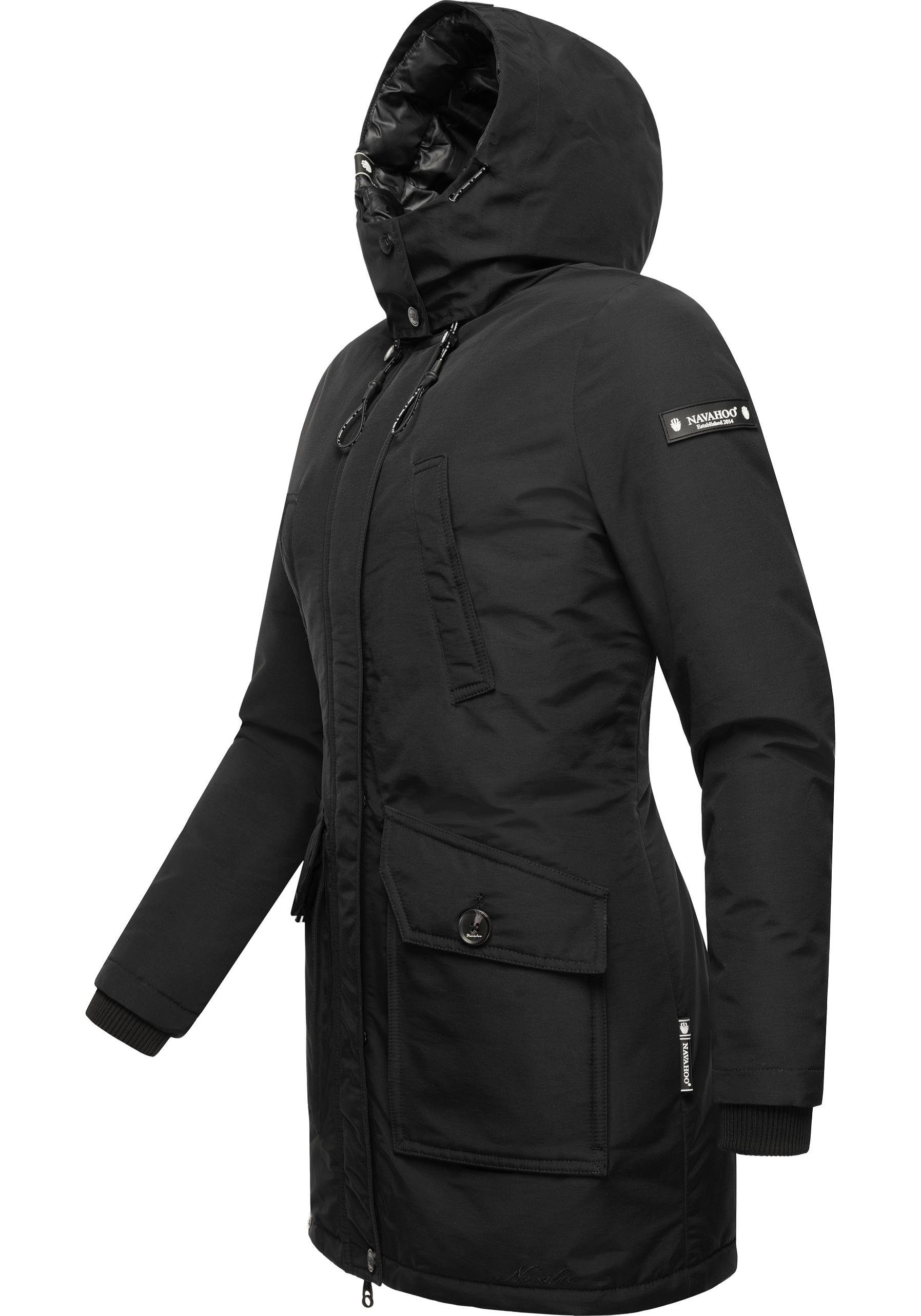 Navahoo Winterjacke Blizzardstorm Warm gefütterter Wintermantel mit Kapuze – Bild 2 von 5