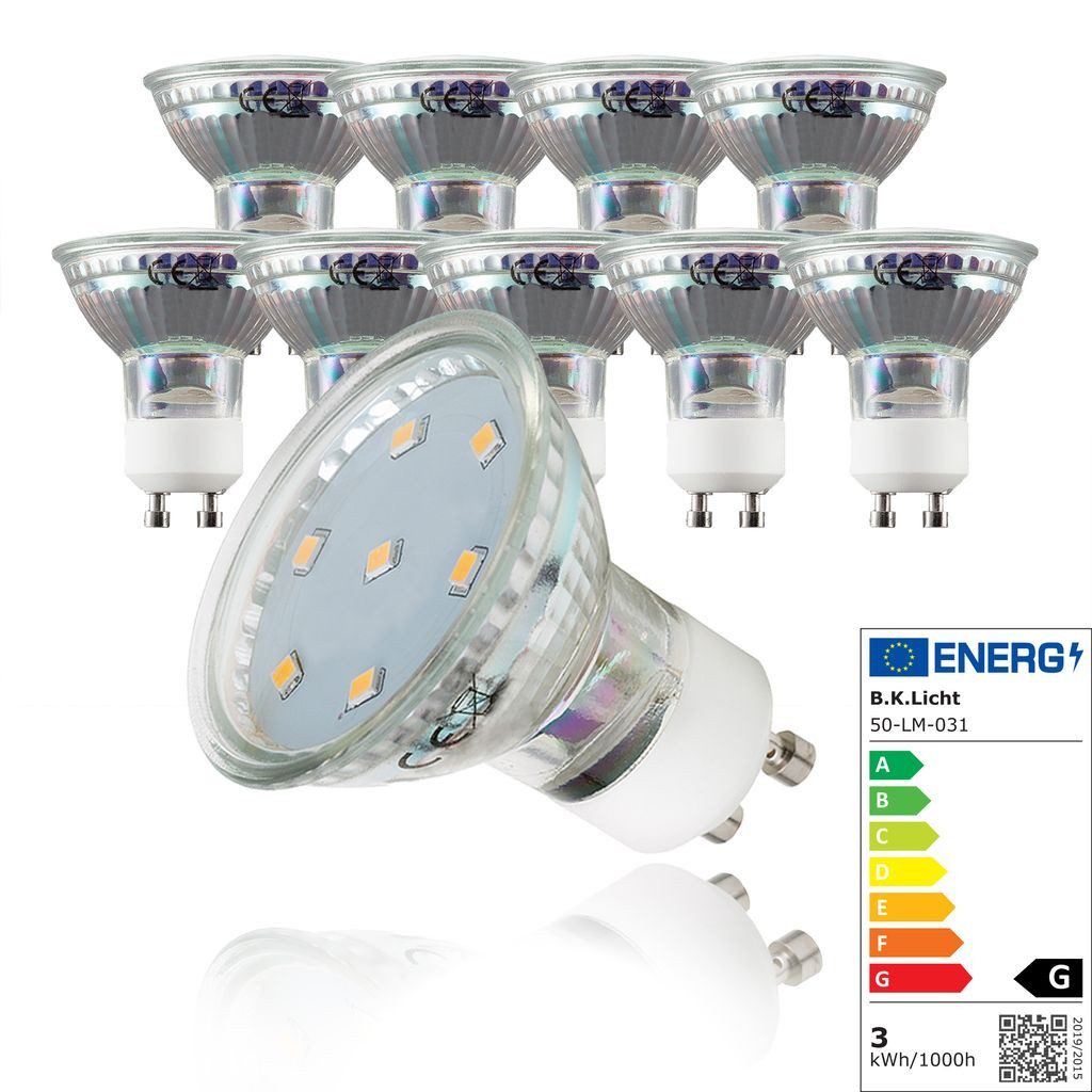 B.K.Licht LED-Leuchtmittel 50-LMF-001-10, GU10, 2700K - günstig online kaufen