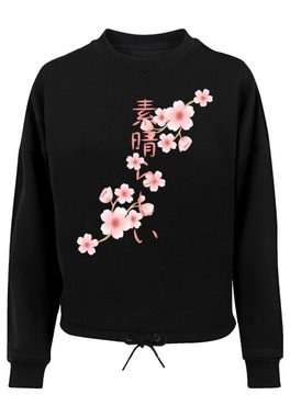 F4NT4STIC Sweatshirt Kirschblüten Asien Print
