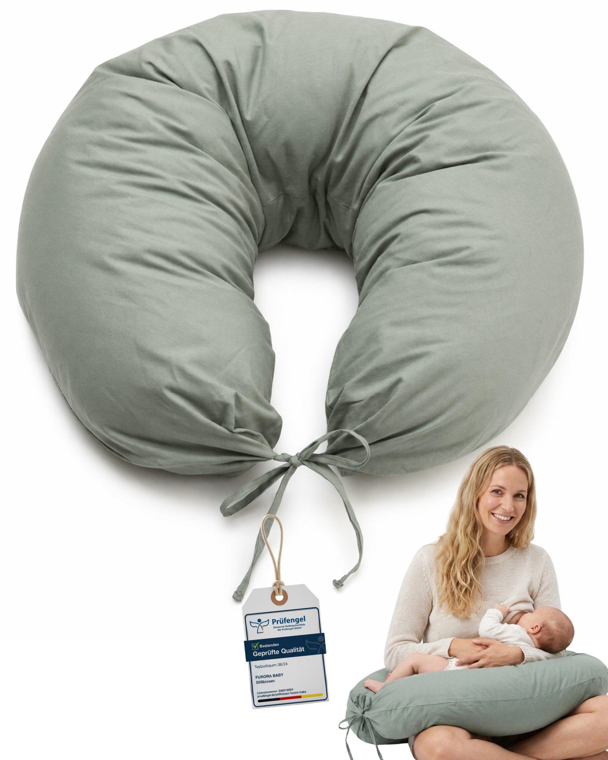 furora BABY Stillkissen Stillkissen XXL lang: Seitenschläferkissen & Schwangerschaftskissen