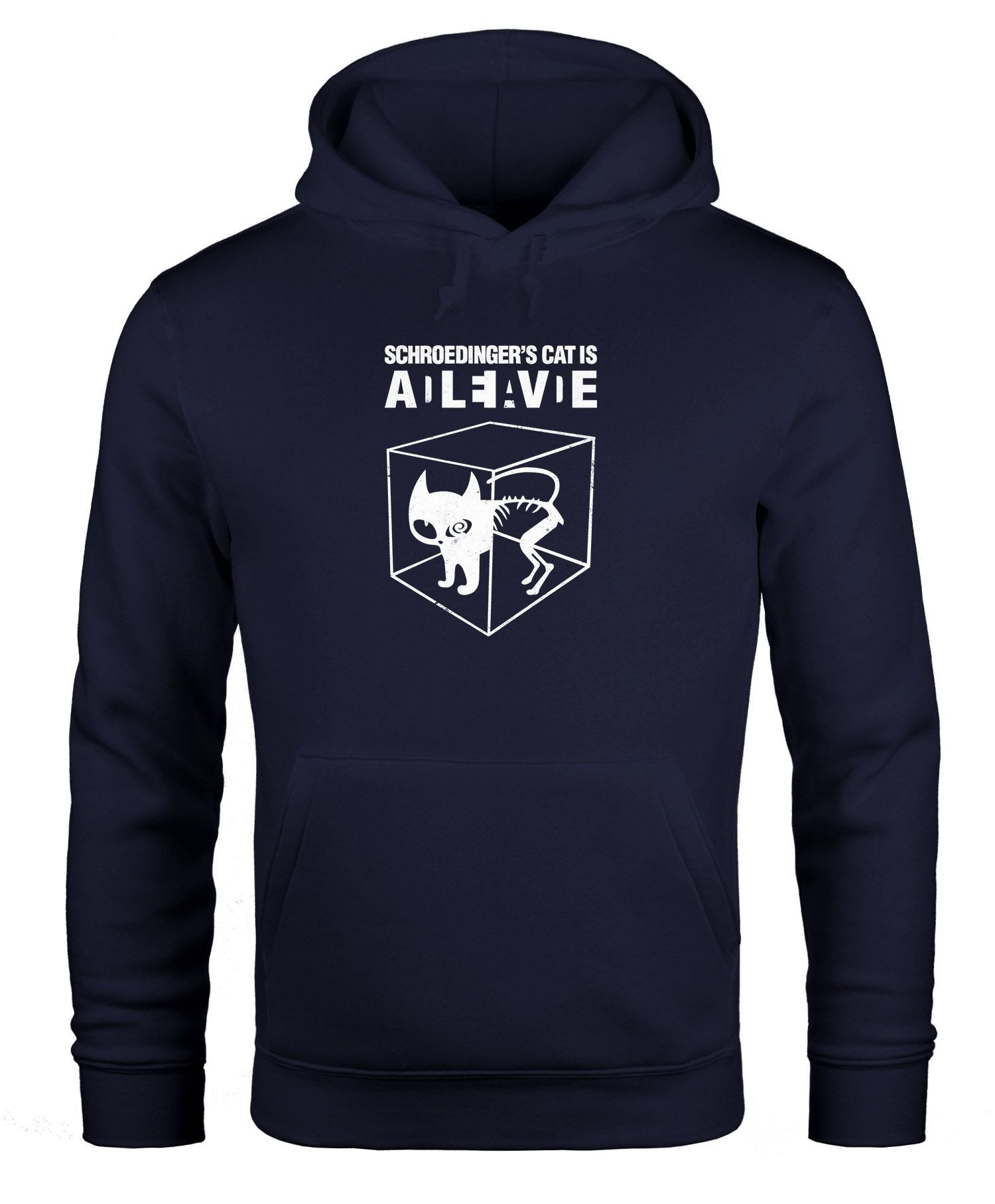 Hoodie Hoodie Herren Schroedingers Katze Kapuzenpullover Moonworks®
