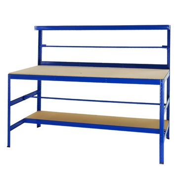 PROREGAL® Werkbank Packtisch Tiger Tragkraft 300 kg HxBxT 150x180x75cm Blau