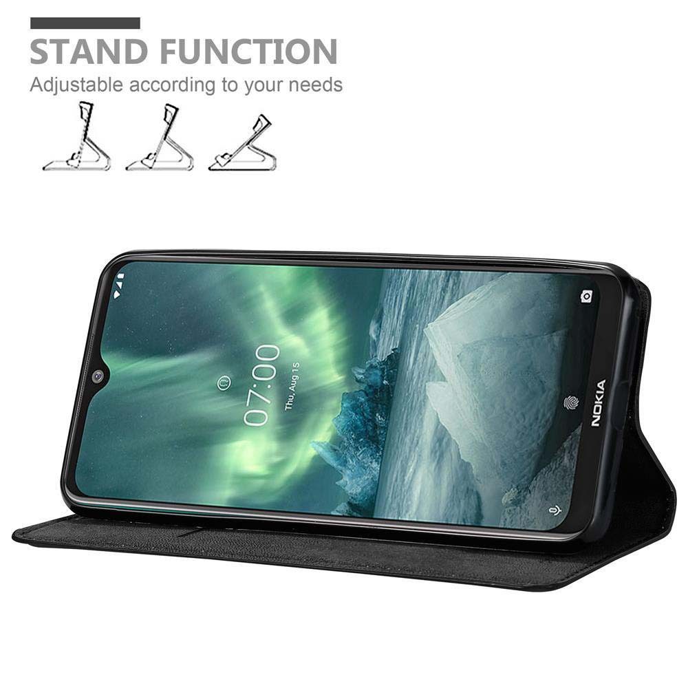Cadorabo Handyhülle für Nokia 7.2 Hülle Nokia 7.2, Hülle Schutzhülle mit Standfunktion, Magnetverschluss und Kartenfach