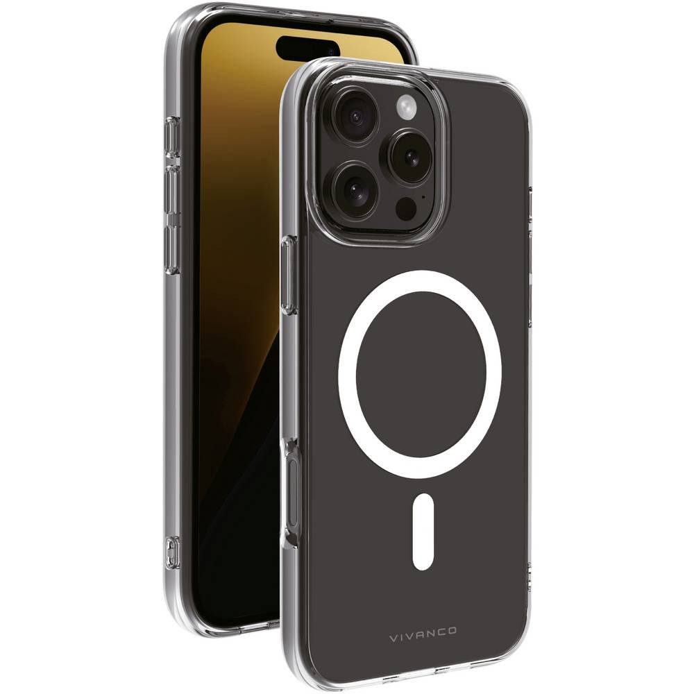Vivanco Handyhülle Anti Shock Cover, Magnetic Wireless Charging Support 64244, Induktives Laden, Sanddicht, Spritzwasserfest, Staubdicht