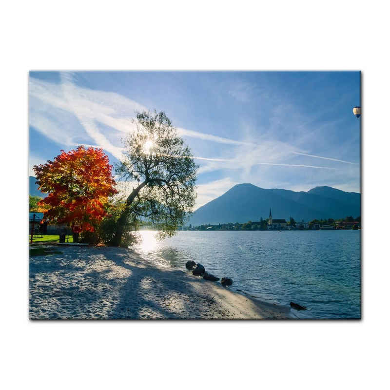 Bilderdepot24 Leinwandbild Schöner Morgen am See, Landschaften