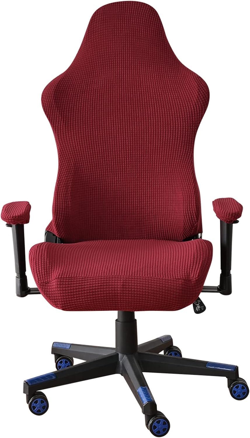 Agger Bürostuhlhusse 4Stk Gaming Stuhl Bezug Waschbar,Waschbar Gaming Stuhl Bezug, Gaming Stuhlhussen, Gaming Stuhlbezüge Anti-Rutsch