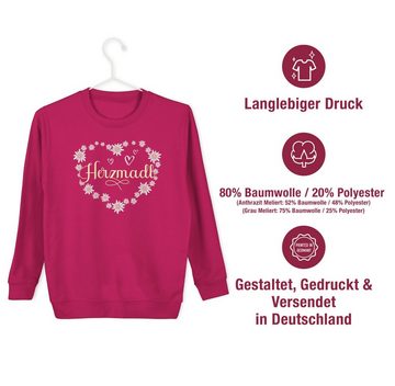 Shirtracer Sweatshirt Herzmadl Madel Madl Mädel Mode für Oktoberfest Kinder Outfit