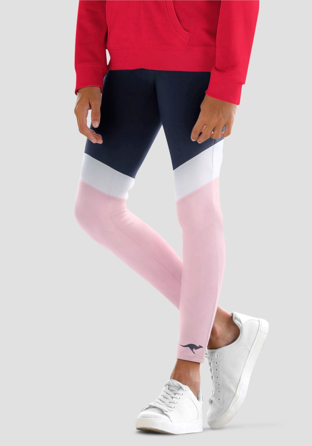 mit schönen KangaROOS Kontrasteinsätzen Leggings