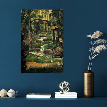 Posterlounge Wandfolie Mariusz Flont, Ein magischer Bach tief im Wald, Malerei