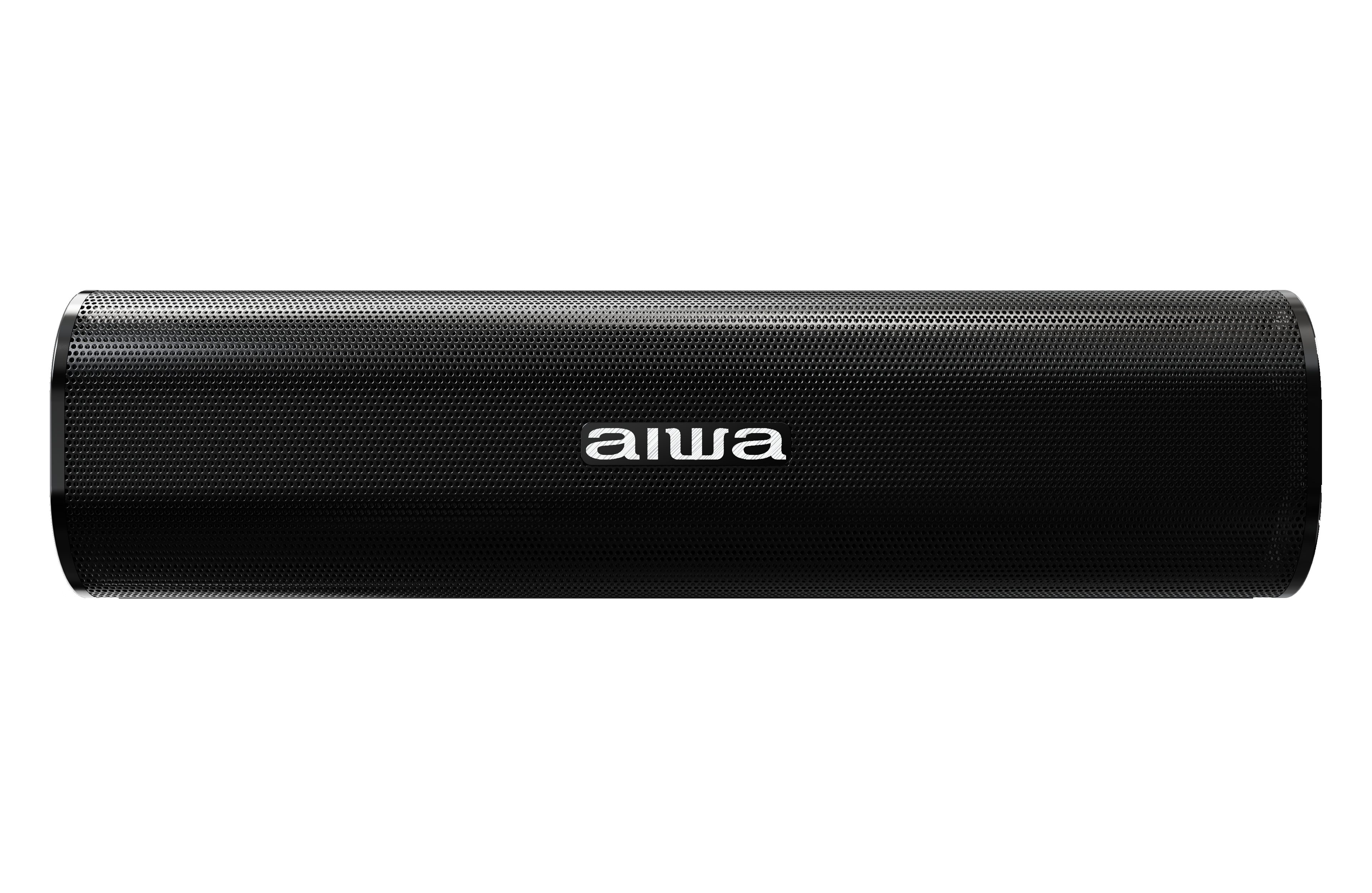 Aiwa SB-X350A Bluetooth-Lautsprecher (A2DP Bluetooth, Bluetooth, aptX Bluetooth, 40 W, TWS, Mirkofone, High-Resolution Audio) schwarz | Kinder-Lautsprecher