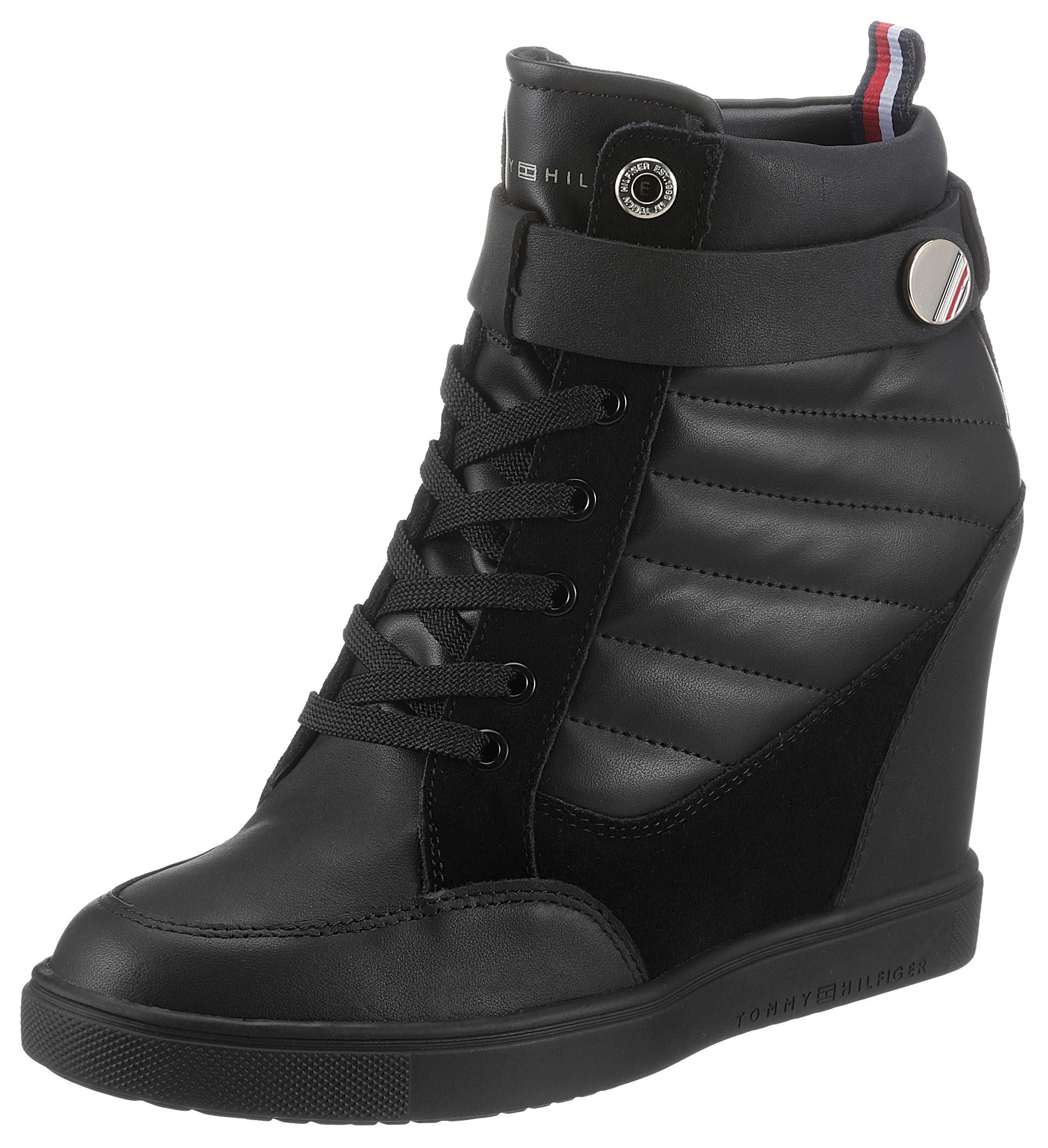 Tommy Hilfiger WEDGE SNEAKER BOOT Keilsneaker mit innenliegendem Keilabsatz schwarz