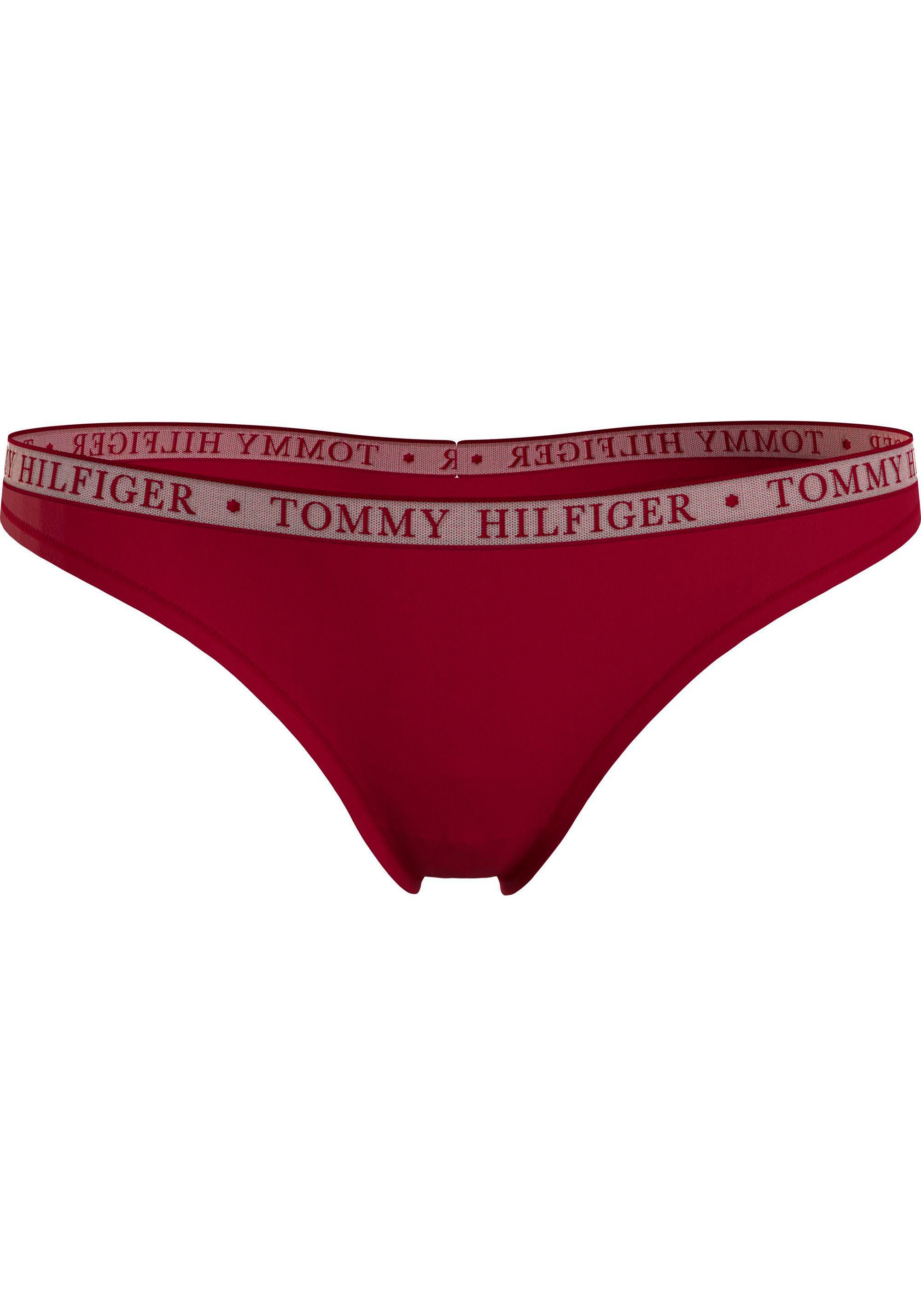 Hilfiger (Packung, THONG SIZES) Logobund (EXT Underwear 3er-Pack) Tommy mit T-String Des_Sky/White/Rouge LACE Hilfiger 3P Tommy