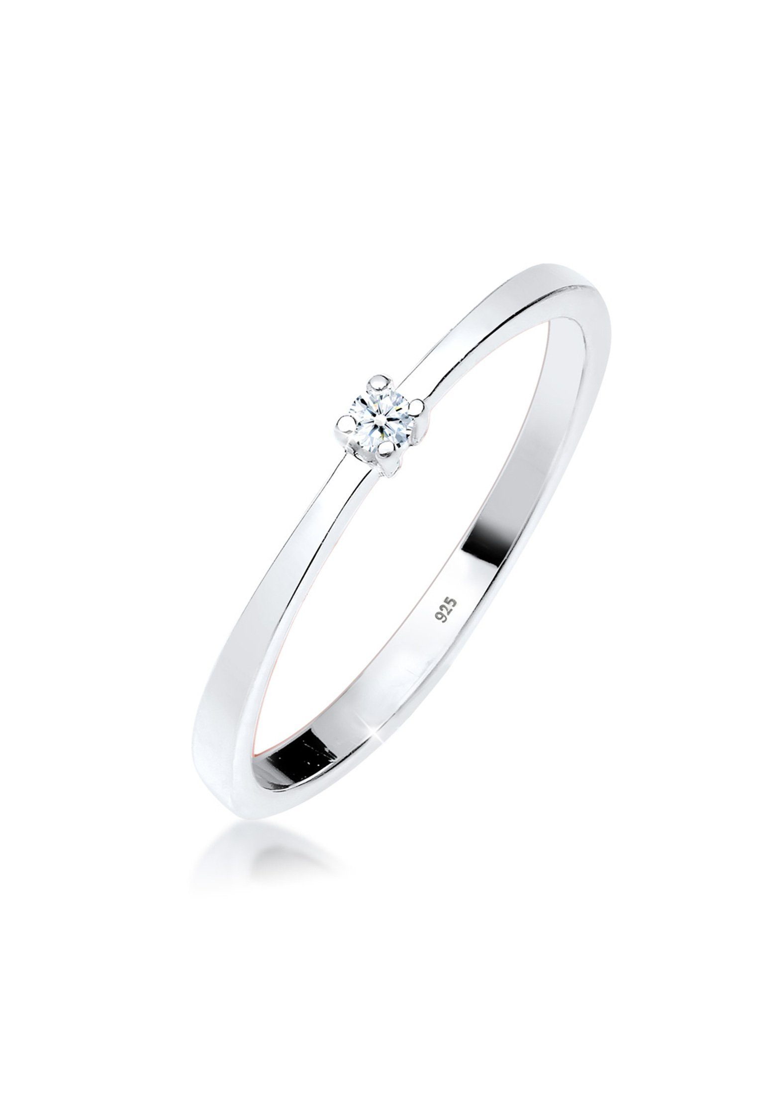 Elli DIAMONDS Verlobungsring Solitär Diamant Weiß (0.03 ct) 925 Sterling Si günstig online kaufen