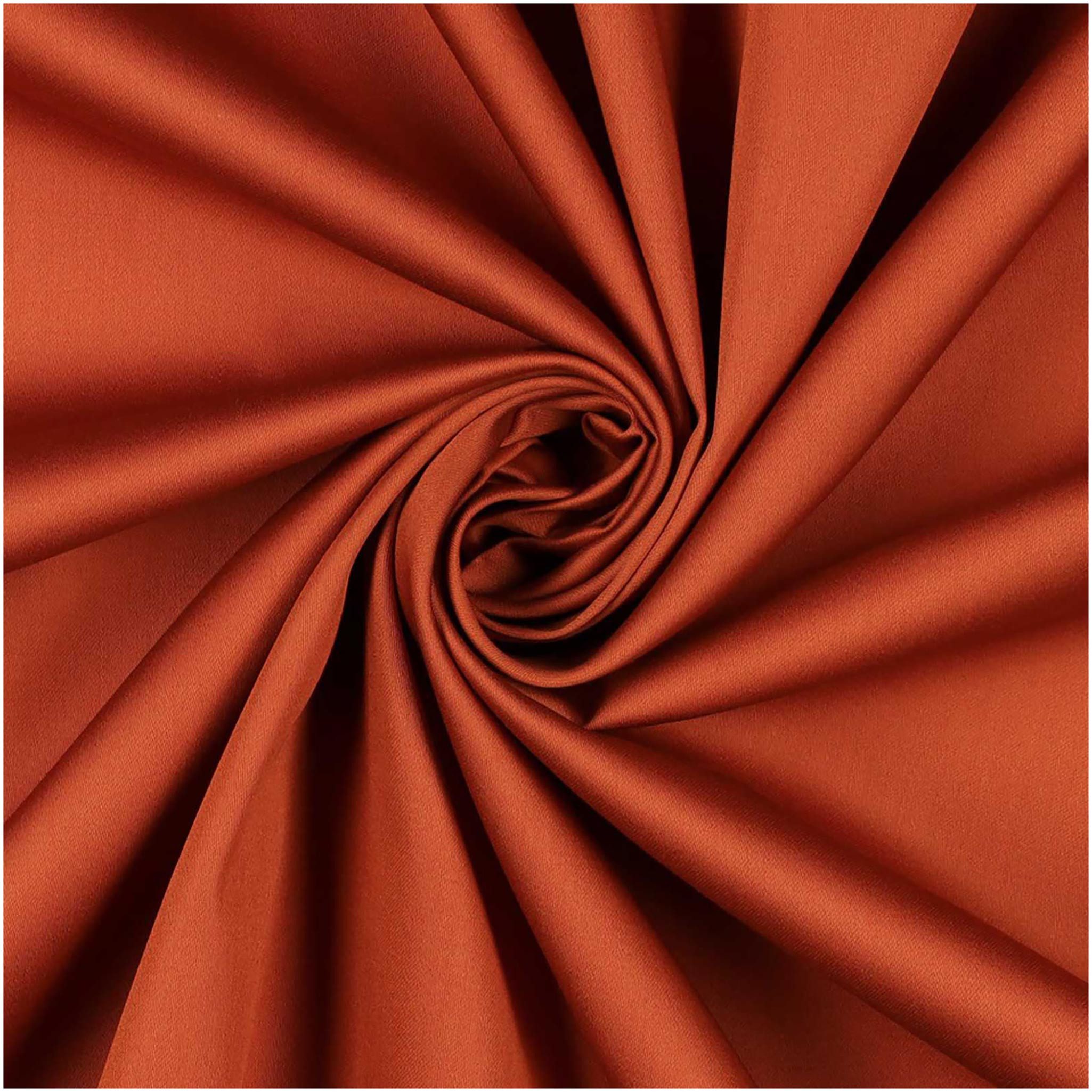 maDDma Stoff 0,5m Baumwollstoff mit Satinoptik ab 50x150cm unifarben, terracotta