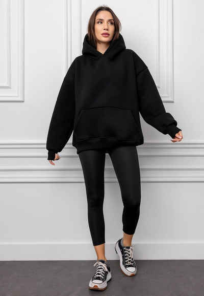 STYLEOVER Kapuzensweatshirt Übergroßes Kapuzensweatshirt Kängurutasche