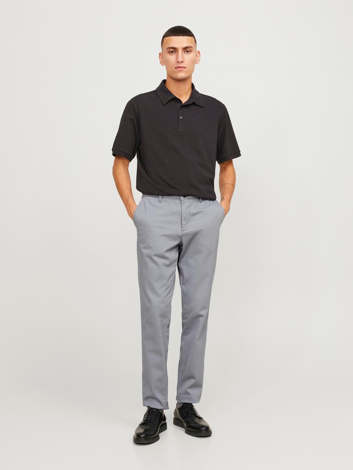 Jack & Jones Chinohose JJIMARCO mit Badge und hohem Tragekomfort unifarben, modisch, slim fit, Baumwollmischung – Bild 4 von 5
