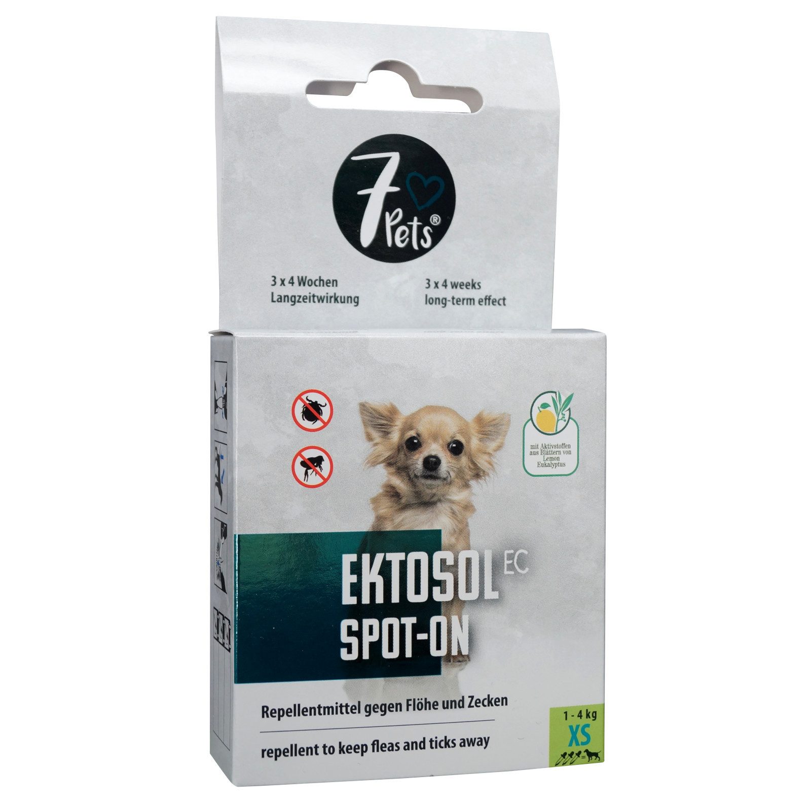7Pets Zeckenschutzmittel Ektosol EC Spot-On für Hunde, XS 3x 0,7 ml, 2.1 ml günstig online kaufen