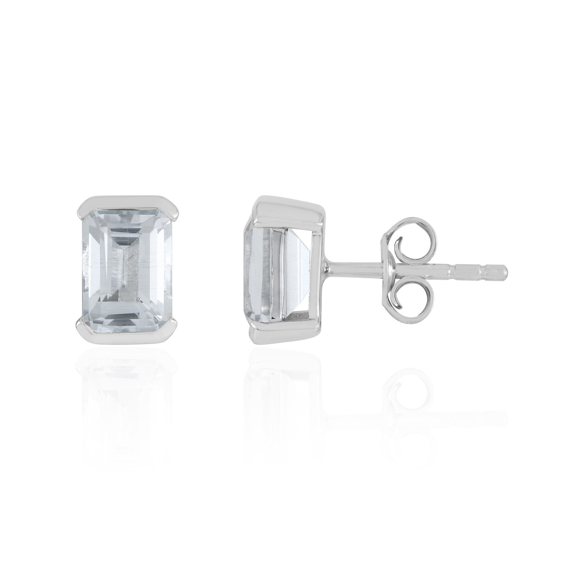 Cavill Ohrring-Set Ohrringe aus brasilianischem Aquamarin und Sterlingsilber (2-tlg)