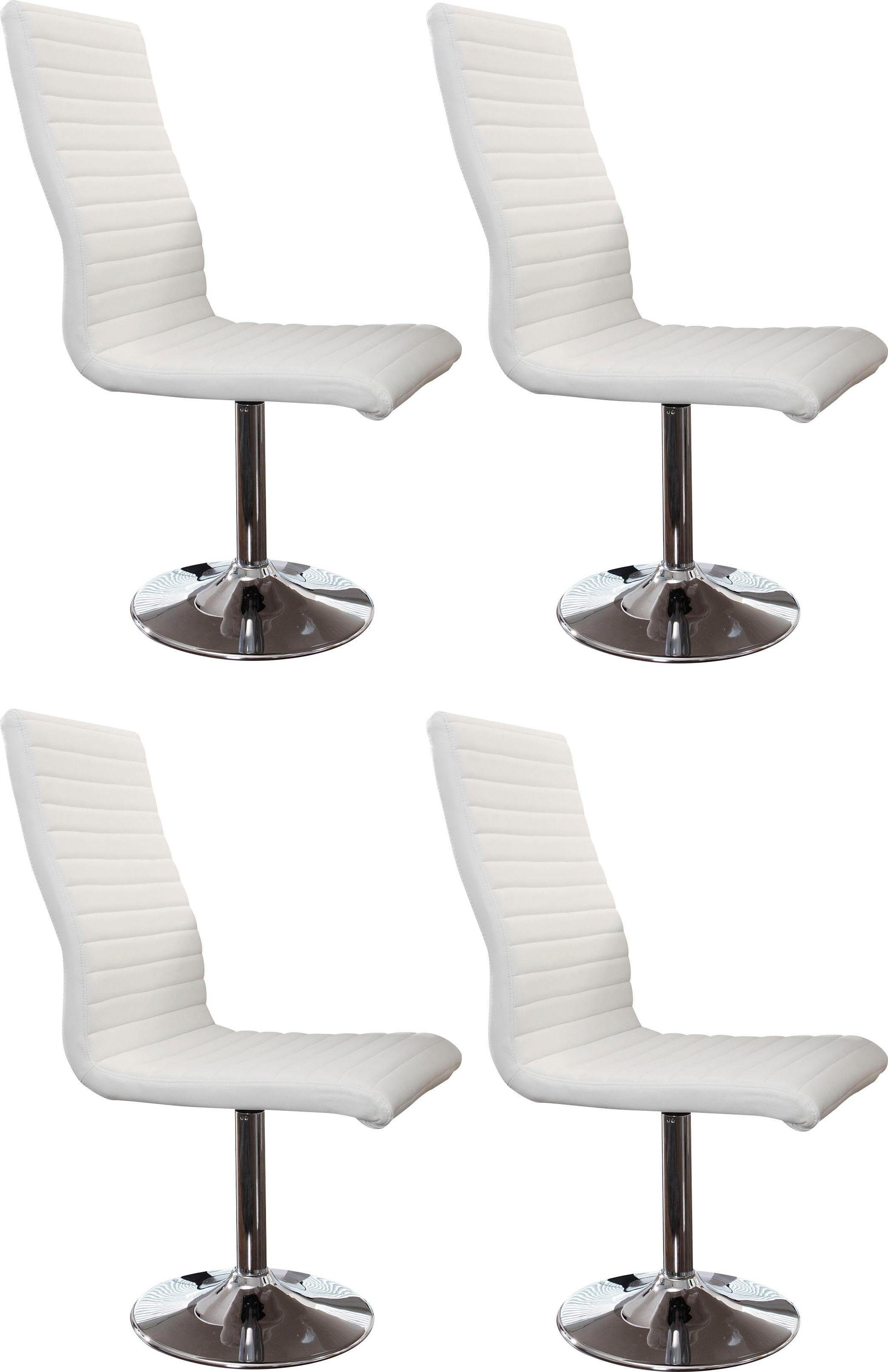 SalesFever Esszimmerstuhl (Set, 4 St), mit Drehfunktion Weiß | Weiß