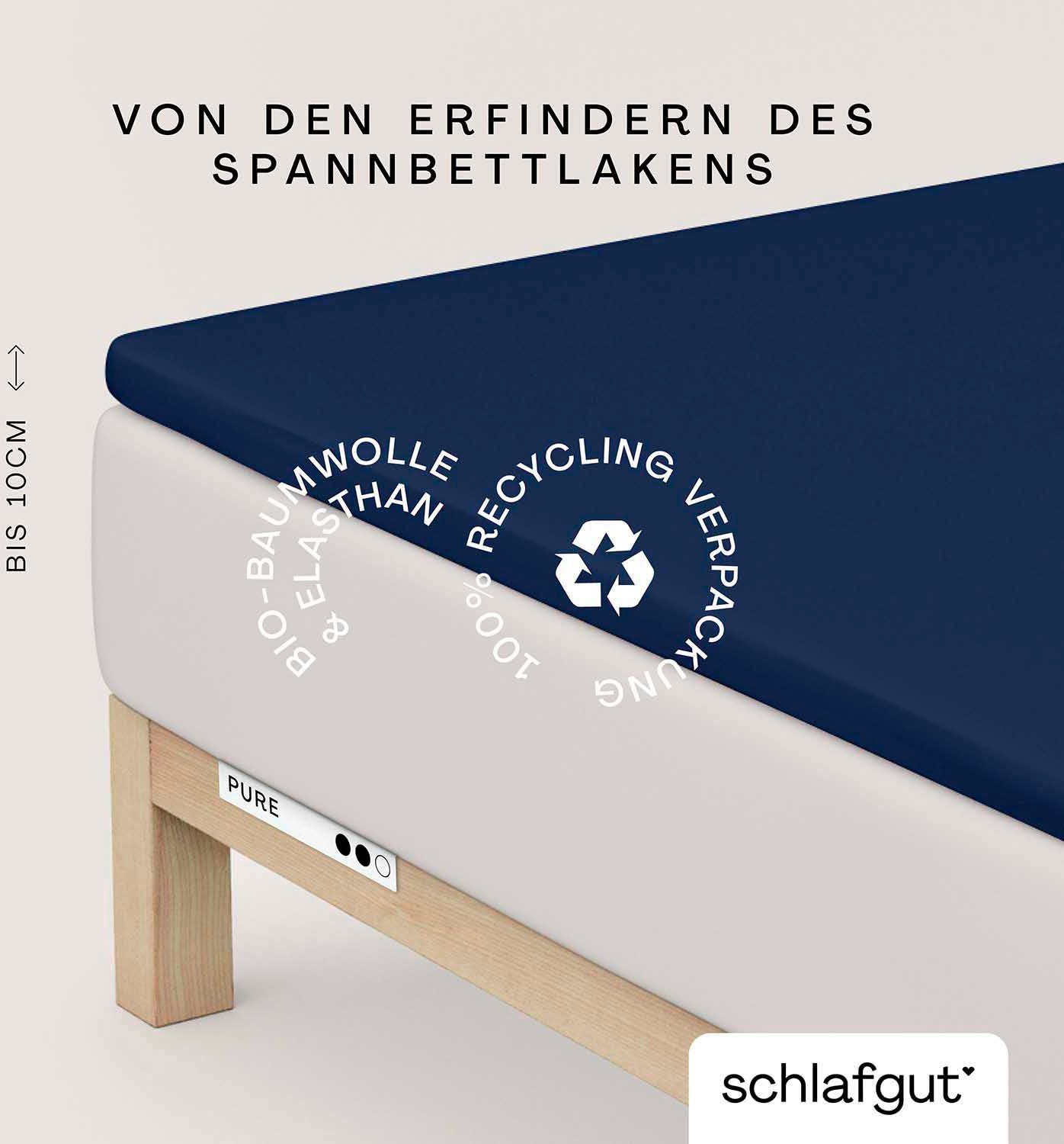 Schlafgut Spannbettlaken PURE TOPPER in Gr. 90x200, 140x200 oder 180x200 cm günstig online kaufen