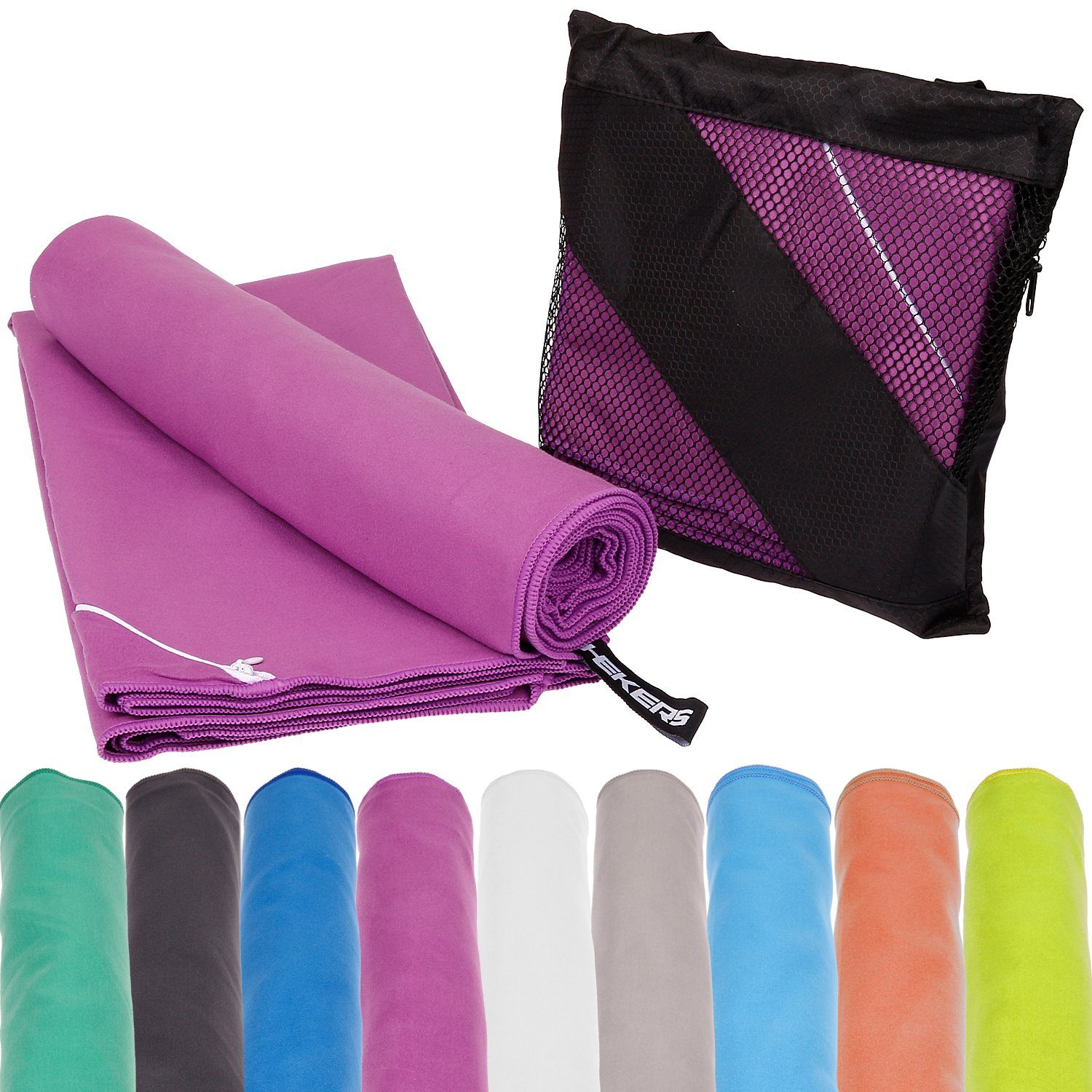 Mach1 Sporthandtuch Mikrofaser Sport Handtuch – kompakt & schnell trocknend, (1-St), Mit Reißverschlussfach