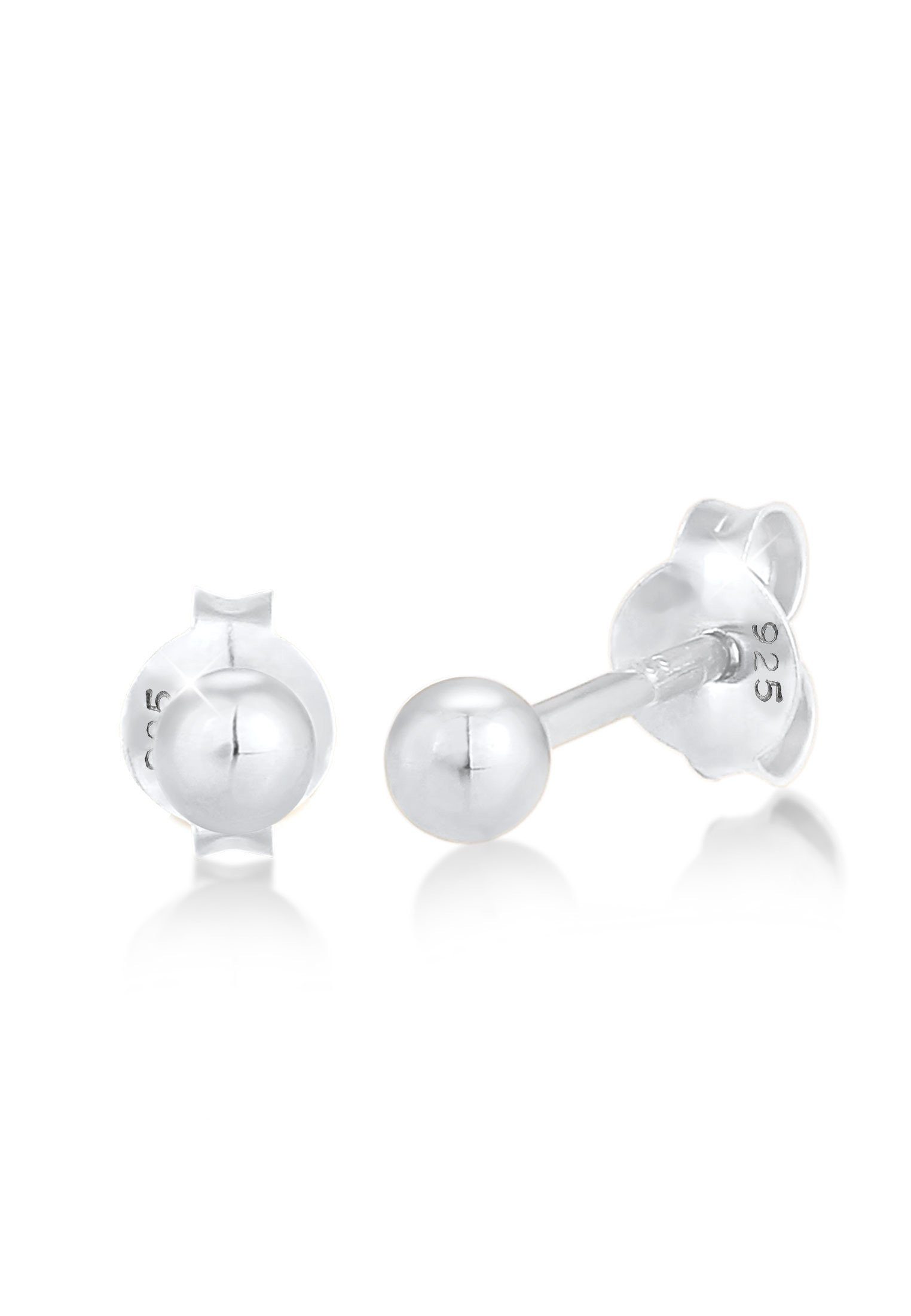 Elli Paar Ohrstecker Kugel Rund Basic Minimal 925 Silber, Geo günstig online kaufen