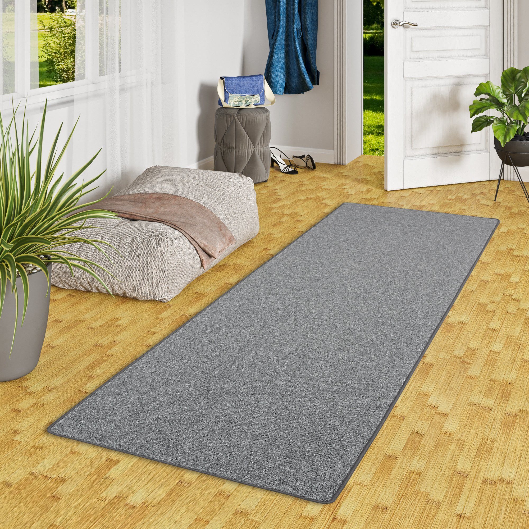 Snapstyle Veloursteppich Feinschlingen Velour Läufer Teppich günstig online kaufen