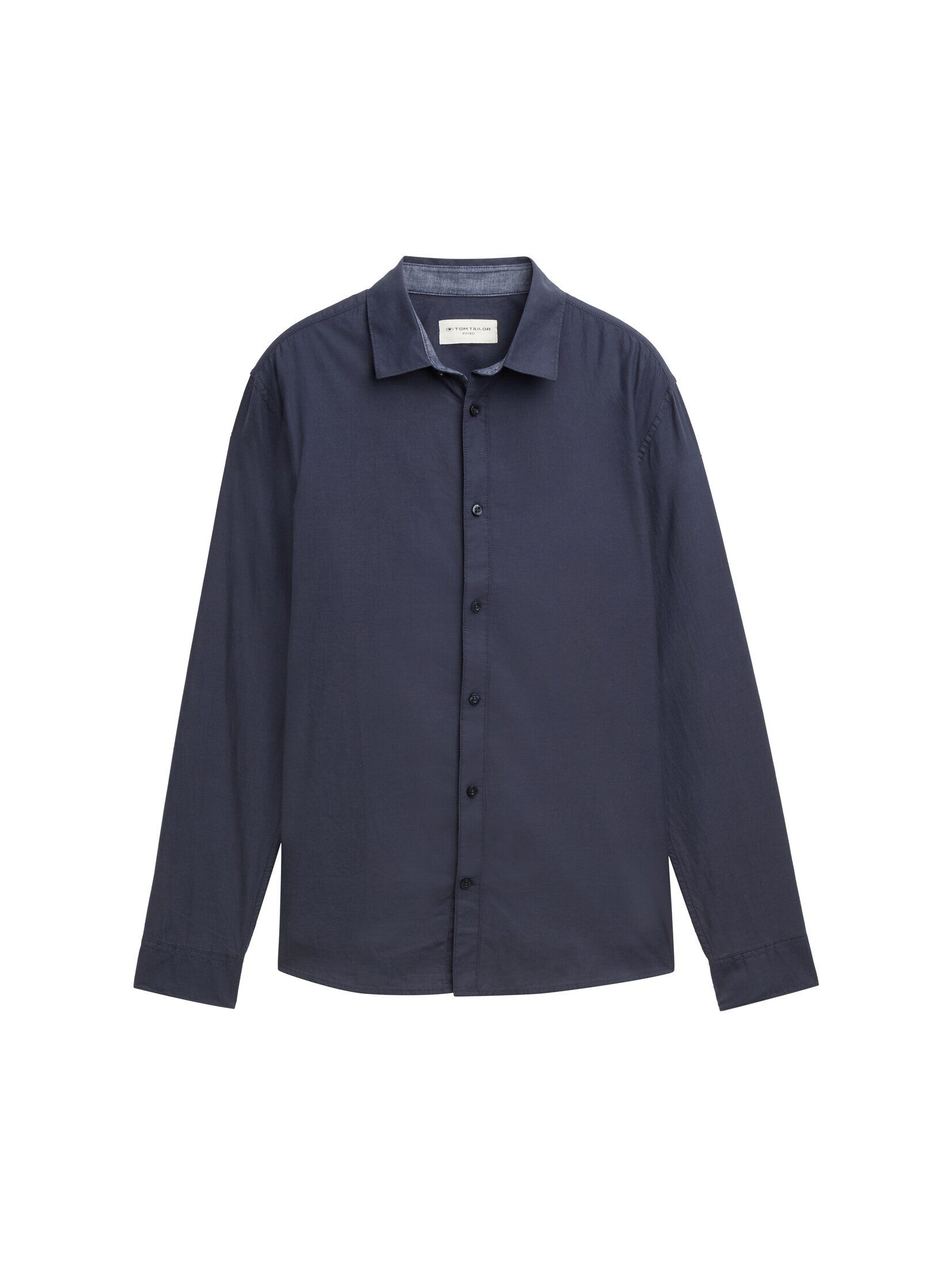 TOM TAILOR Langarmhemd Fitted Hemd aus günstig online kaufen