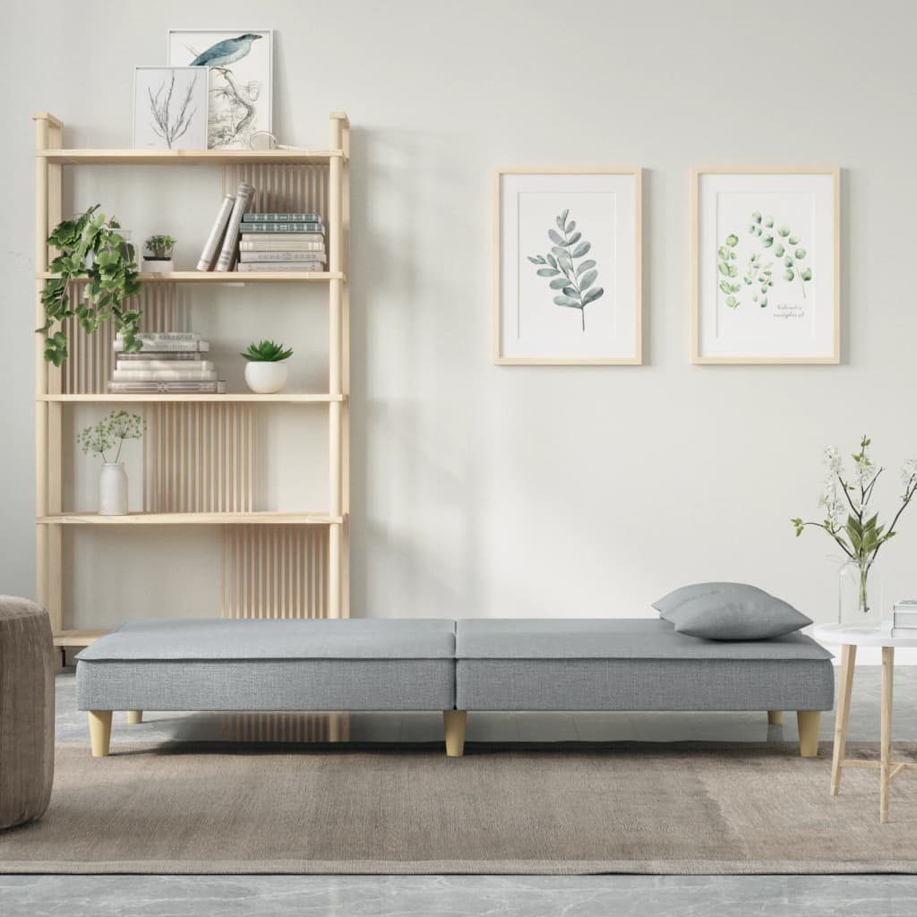 vidaXL Sofa Schlafsofa Hellgrau Stoff günstig online kaufen