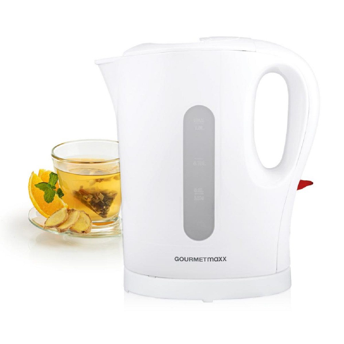 GOURMETmaxx Wasserkocher Kompakter Wasserkocher mit 1 Liter Kapazität und 1200 Watt Leistung, 1 l
