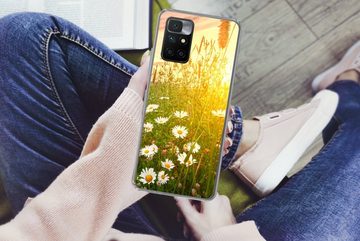 MuchoWow Handyhülle Blumen - Gänseblümchen - Natur - Sonne - Horizont, Phone Case, Handyhülle Xiaomi Redmi 10, Silikon, Schutzhülle