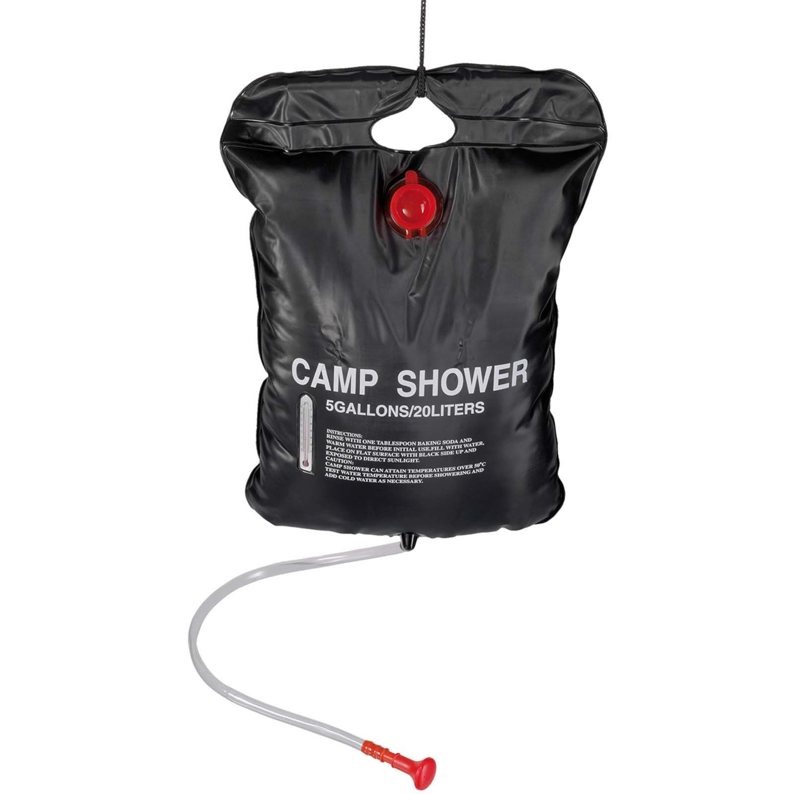 Happy People Solardusche 20 L Solardusche Campingdusche, Solar Shower Garten Dusche Thermometer Outdoor