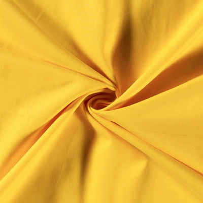 maDDma Stoff Popeline Baumwollstoff 50x140cm Meterware unifarben Basicstoff, gelb