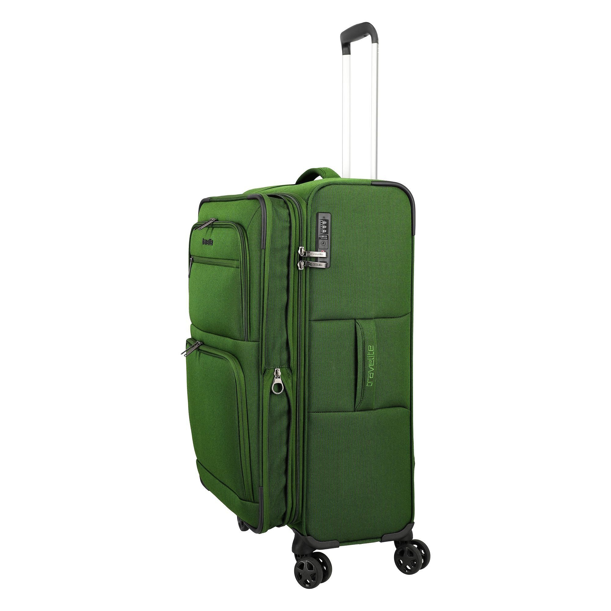 travelite Trolleyset Cubis, 4 Rollen, (5-teilig, 5 tlg), Polyester