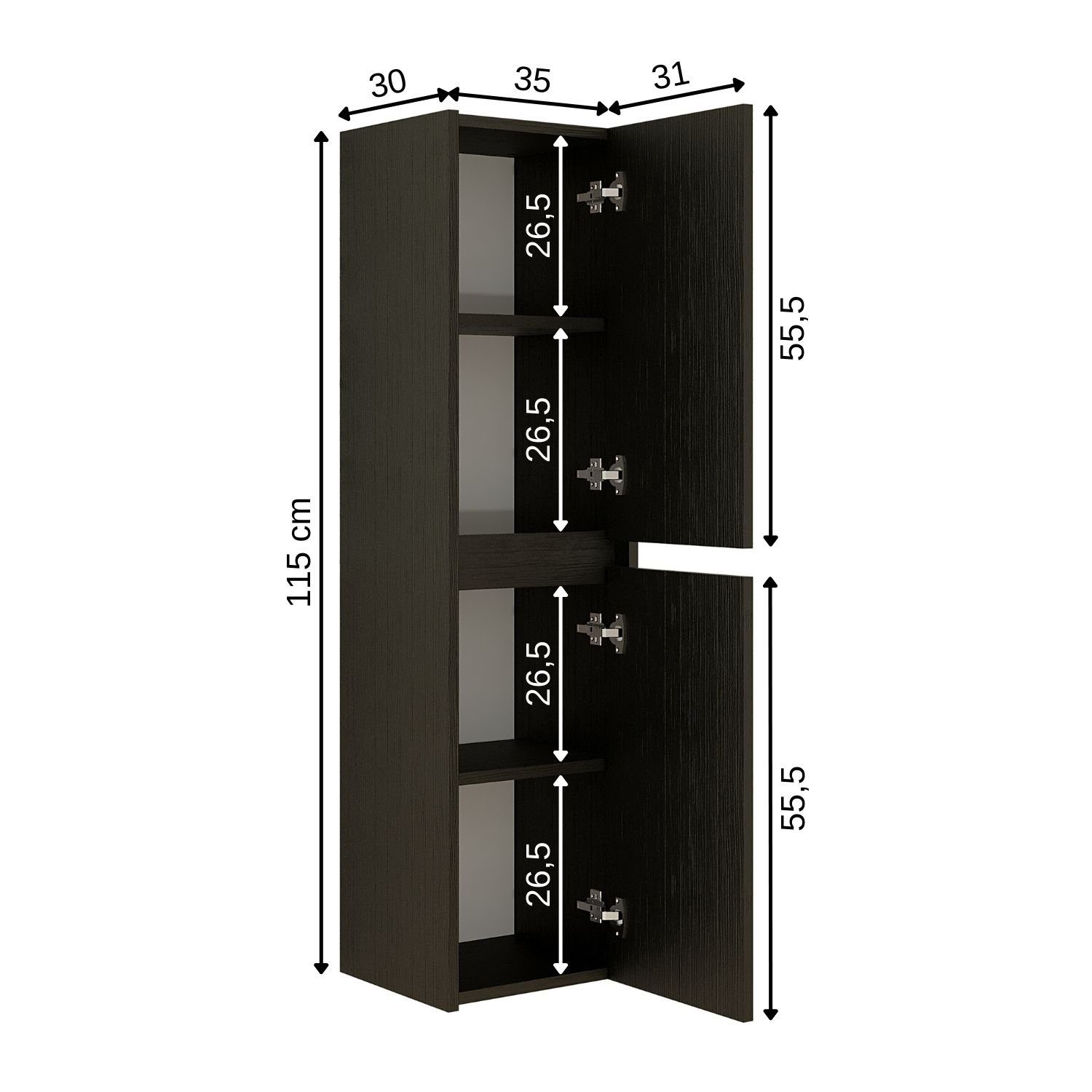 Roomart Badmöbel-Set, (Roomart, Badezimmermöbel, Hochschrank Badregal, günstig online kaufen