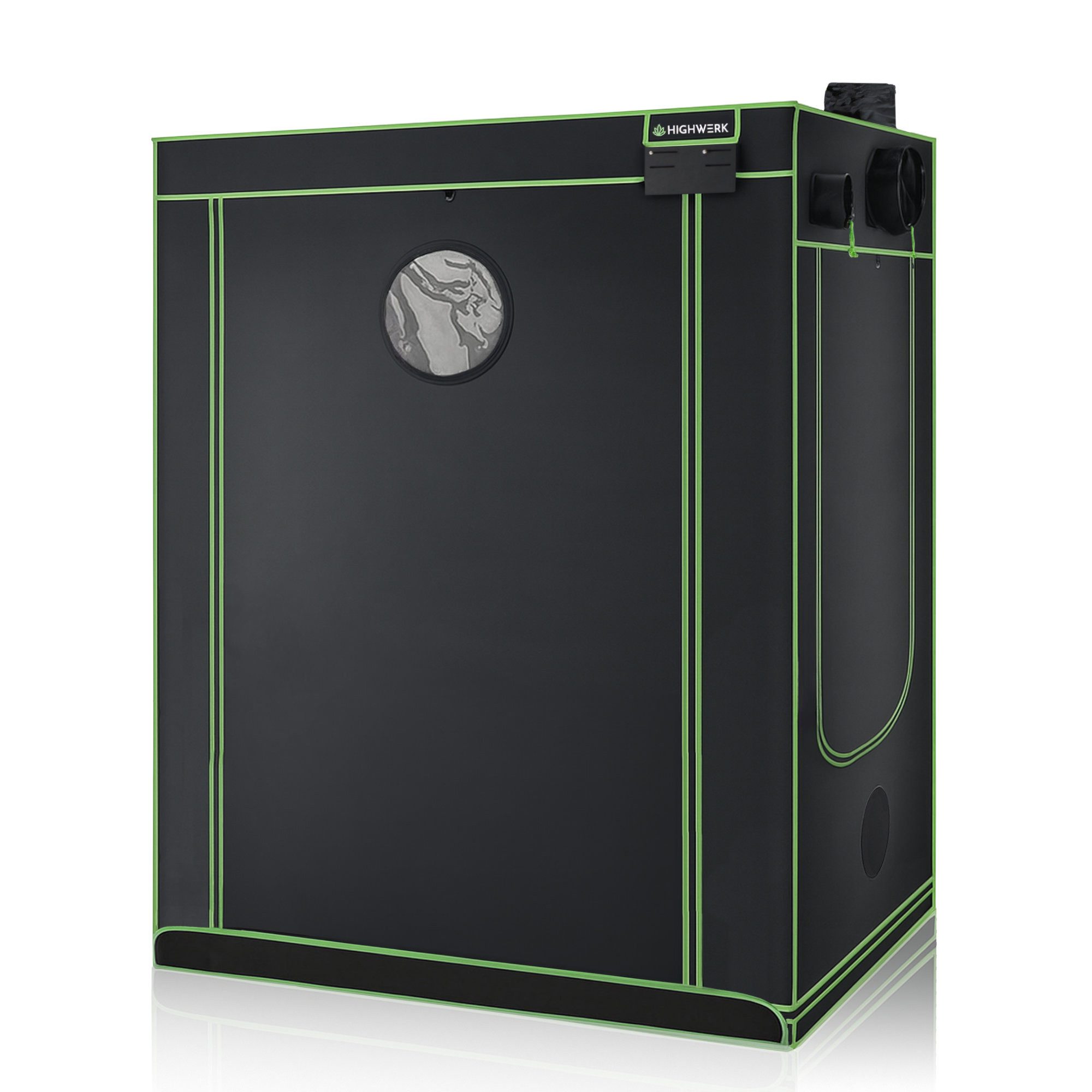 HIGHWERK Gewächshaus Growzelt 140 x 140 x 200 cm, Indoor Grow tent, schwarz grün – Bild 3 von 5