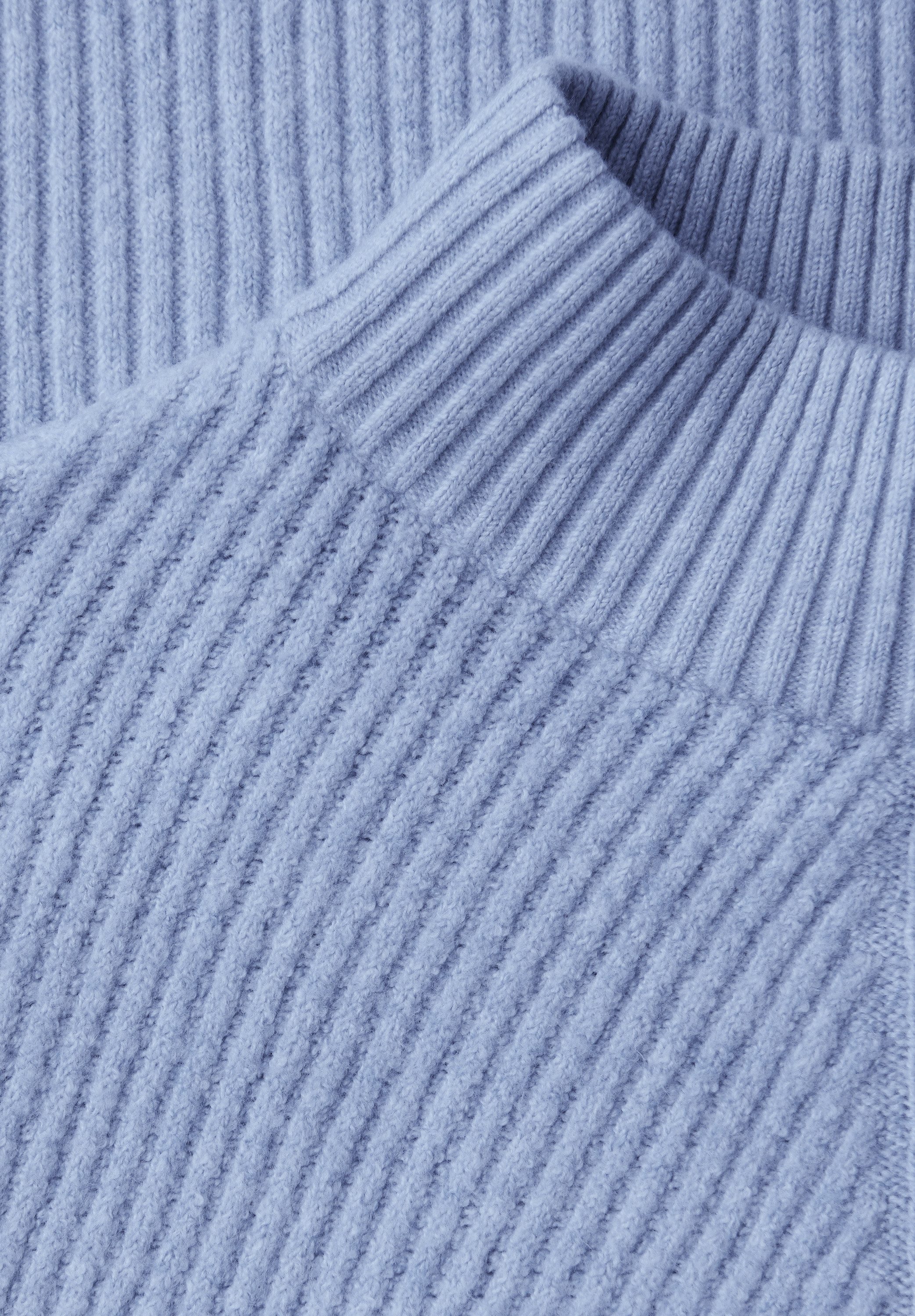 STREET ONE Stehkragenpullover mit dezentem Strukturmuster