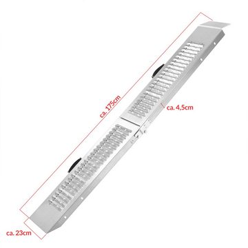 monzana Auffahrrampe, 400kg klappbar Laderampe verzinkter Stahl rutschfeste Oberfläche PKW