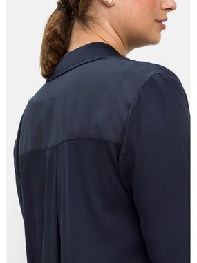 Sheego Longtunika Große Größen mit Hemdkragen und Reißverschluss