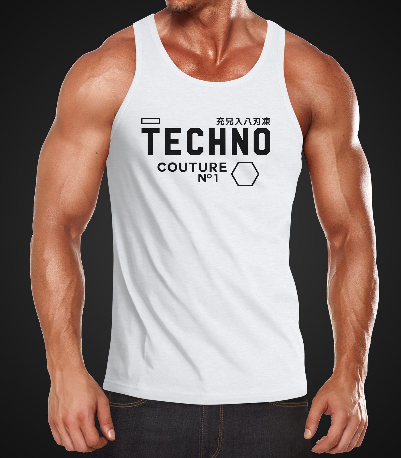 Neverless Tanktop Techno Tank-Top Herren Muskelshirt Muscle Shirt Neverless günstig online kaufen