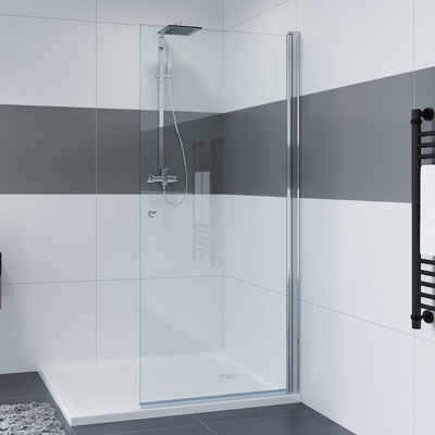 IMPTS Walk-in-Dusche Glaswand Dusche, glas, (70-100 x 185/195 cm, Begehbare Duschabtrennung, 6mm ebenerdig Glastrennwand), Breite 70 cm