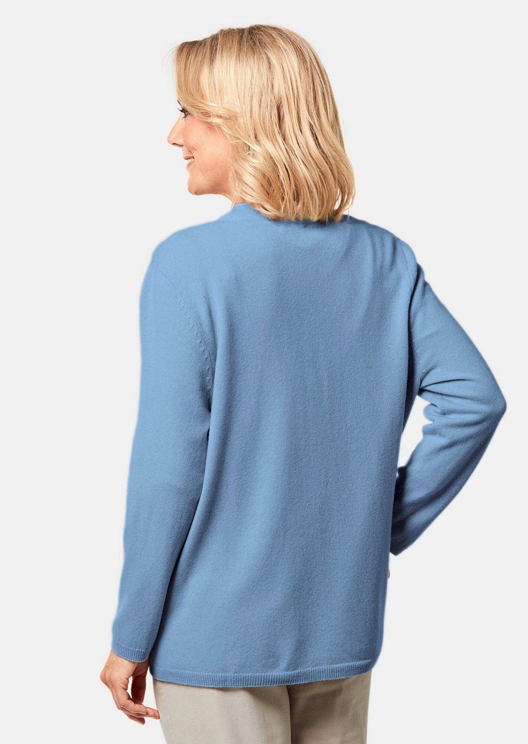 GOLDNER Strickjacke Cardigan in langer offener Form Elegante Longjacke aus 100% Kaschmir für kühle Tage