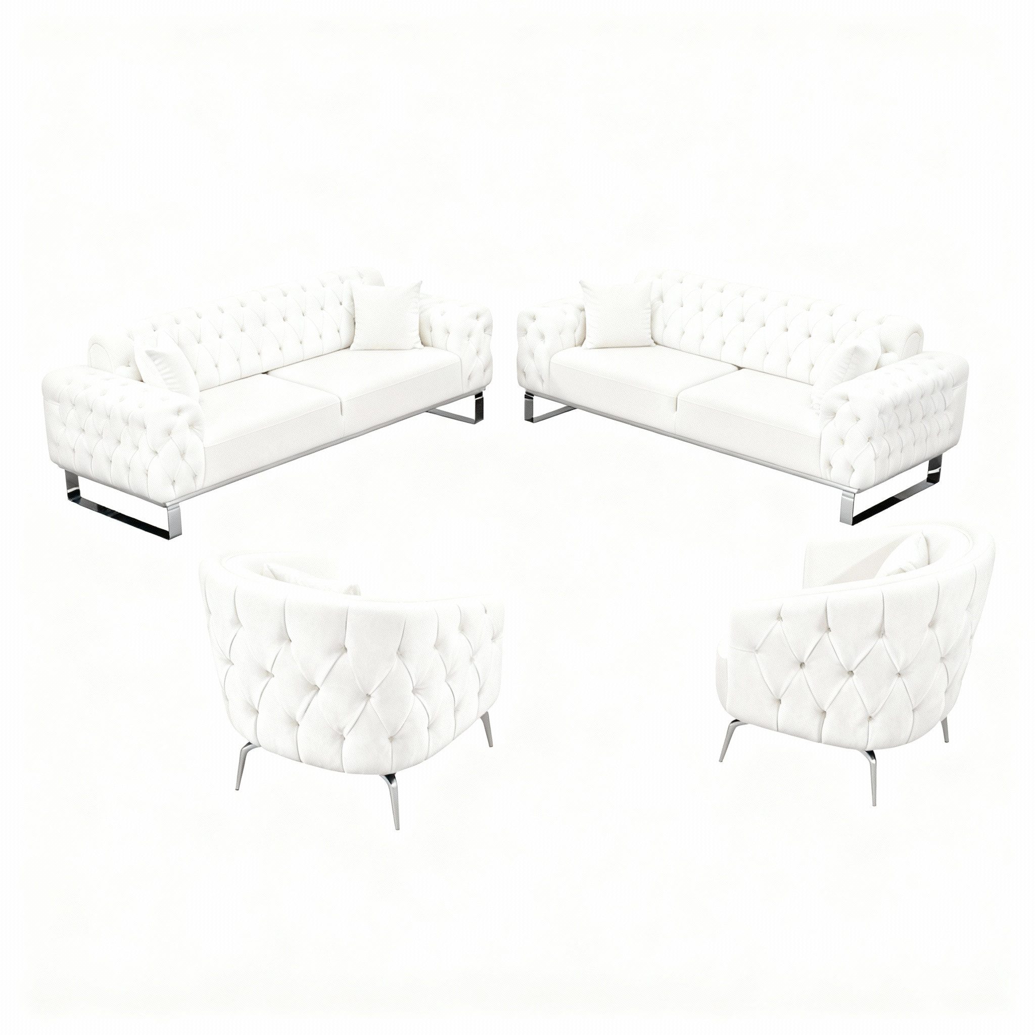 Palms-Store Sofa Set Jumeirah 3-Sitzer+2-Sitzer+Sessel in Samtstoff, Spar-S günstig online kaufen