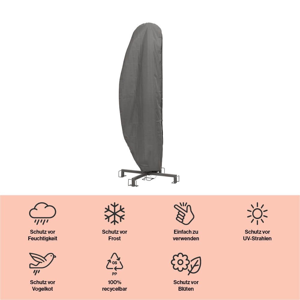 winza outdoor covers Sonnenschirm-Schutzhülle, für Schirme bis ø 400 cm, Maße 260x60/86 cm (für Bogenschirme) – Bild 3 von 5
