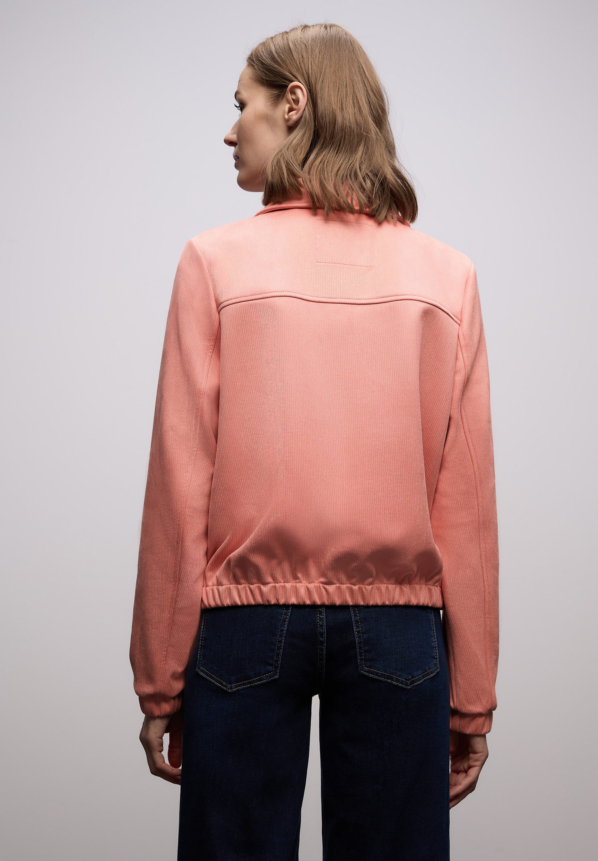 STREET ONE Lederimitatjacke in Velours-Optik