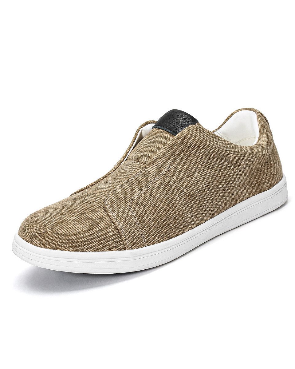 Allthemen Loafer Herren Slip-On Loafer aus Vintage Canvas Bequeme Freizeitschuhe
