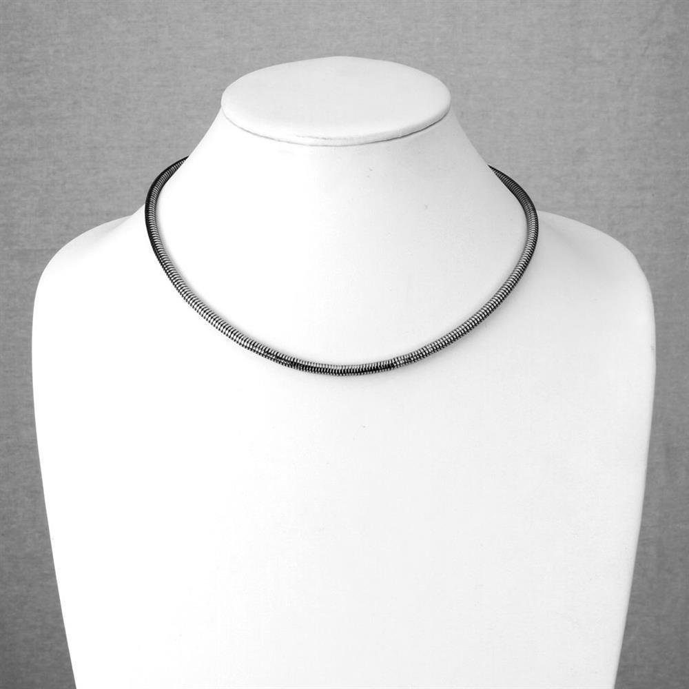 in Schlangenglieder 6 Halskette Schwarz BUNGSA Kette runde aus Necklace Goldkette - Unisex Edelstahl (1-tlg), erhältlich